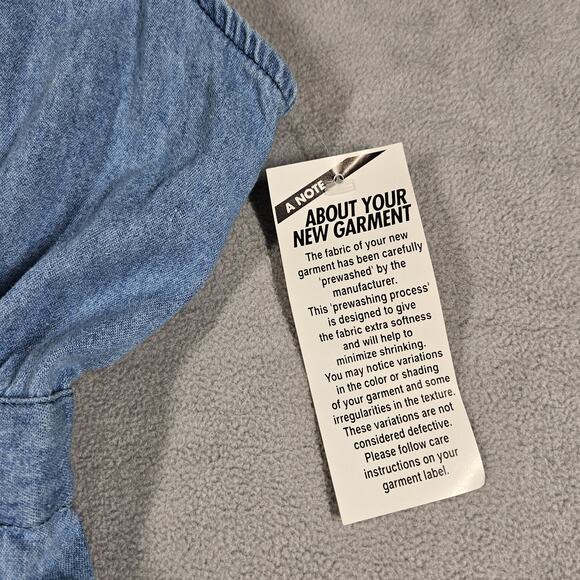 Vintage Willow Ridge Denim Dress Womens 14 Maxi Cottagecore Western 90s Prairie - Picture 7 of 14